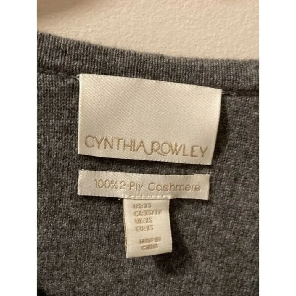 Cynthia Rowley Cashmere Sweater‎ Dress Size XS Gray 2-Ply Luxe Pockets - Picture 2 of 7